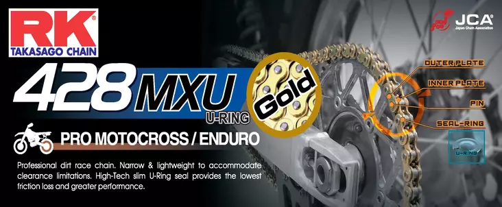 RK GB428MXU UW-ringsKedja Offroad +CL (c - Kedjor 428 - D504577 - 1