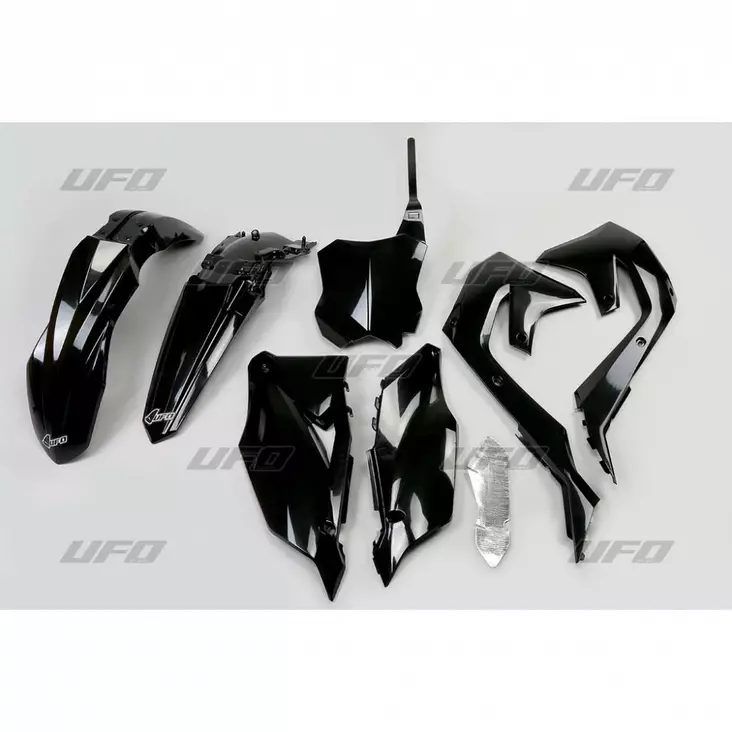 UFO Plastic kit 5-parts Black KX250F 25- - Plastkit - D491487 - 1