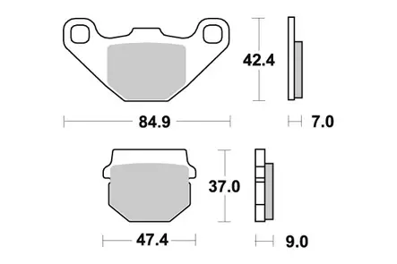 Sbs Bromsklossats Carbon Tech - Bromsbelägg - D106568 - 1