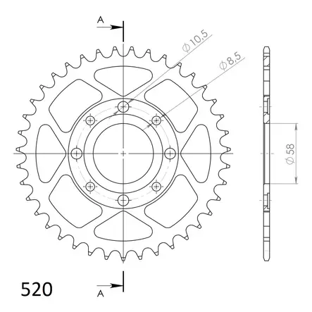 Supersprox Bakdrev Stål 279.39 - Bakdrev - D7048 - 1