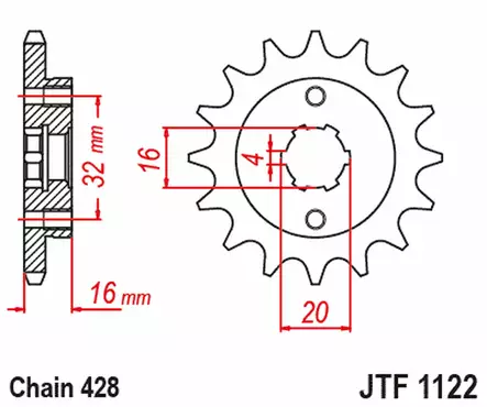 JT Framdrev JTF1122.14 - Framdrev - D504468 - 2