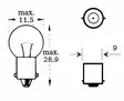 Glödlampa 6v 5w Ba 9s - Glödlampor - D475648 - 1