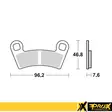 ProX Bromsbelägg fram Polaris 450/525 Ou - Bromsbelägg - D18258 - 1