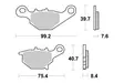 Sbs Bromsklossats Carbon Silver - Bromsbelägg - D113958 - 1