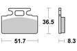 Sbs Bromsklossats Ceramic - Bromsbelägg - D113778 - 1