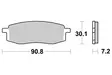 Sbs Bromsklossats Racing Sintered - Bromsbelägg - D113748 - 1