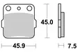 Sbs Bromsklossats Sintered bak - Bromsbelägg - D113758 - 1