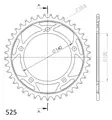 Supersprox / JT Bakdrev Stål 1792.42 - Bakdrev - D6938 - 2