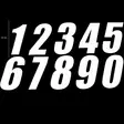 TMV Pro Digits 130mm White '7' (3pcs) - Nummerplåtsbakgrund & Siffror - D434308 - 2