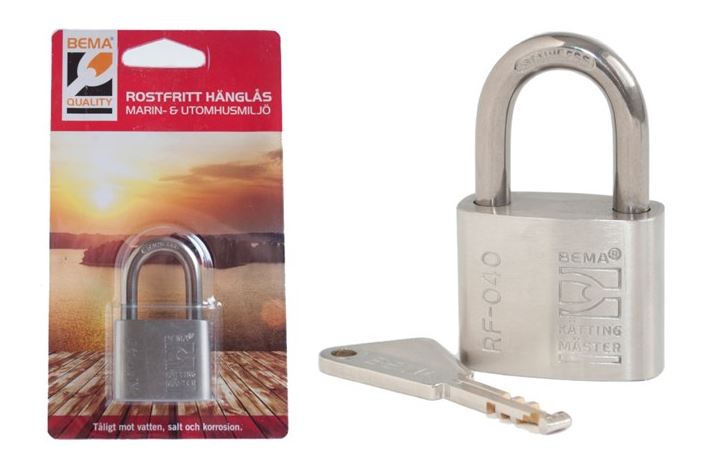 BEMA QUALITY HÄNGLÅS RF-040 OKLASS. ROST - Marinlås - D87198 - 1