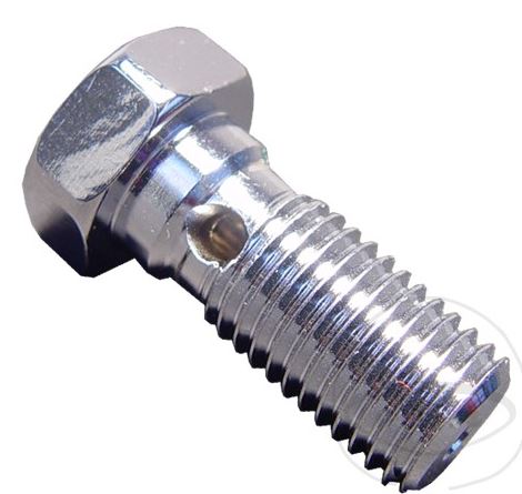Banjobult Enkel M10 x 1.25. Krom. - Bromsslangar & Kopplingar - D12578 - 1