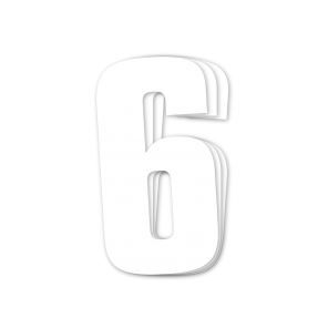 Blackbird siffror vit 3st/sats 16x7,5cm - Nummerplåtsbakgrund & Siffror - D13708 - 1