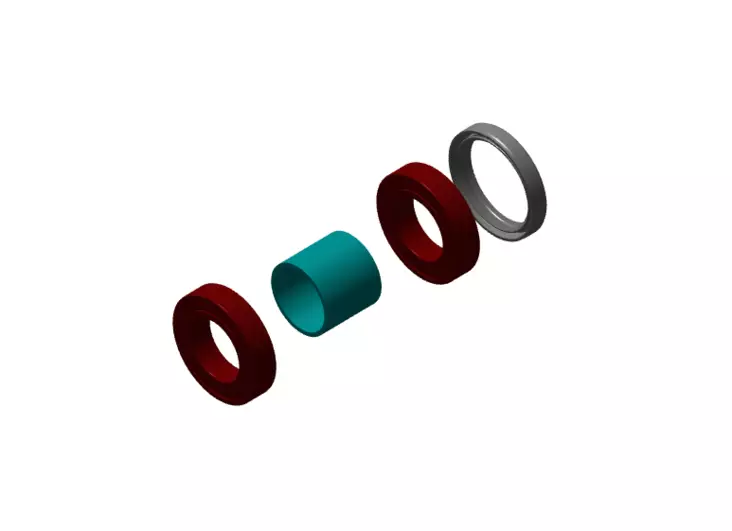 Camso R4S/T4S/X4S Hub axle S-Kit 2 Beari - Reservdelar till bandsatser - D207328 - 1