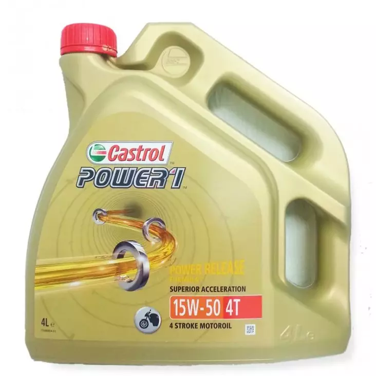 Castrol Power1 4T 15W-50 1L (12) - Motorcykeloljor 4T - D35128 - 0