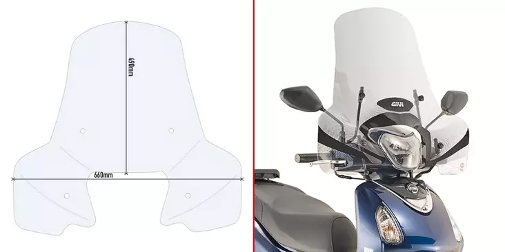 GIVI AIRSTAR KIT SYM SYMPHONY 125 - Vindskyddsfästen och delar - D387598 - 1