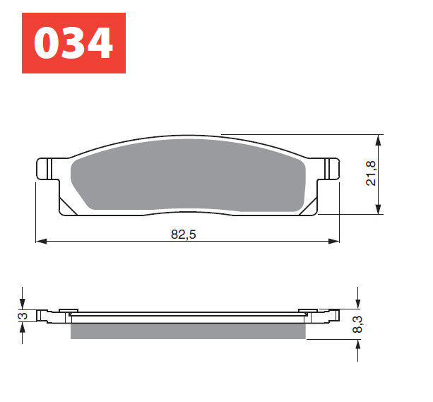 GOLDFREN Bromsbelägg 034 Ceramic Carbon - Bromsbelägg - D19268 - 1