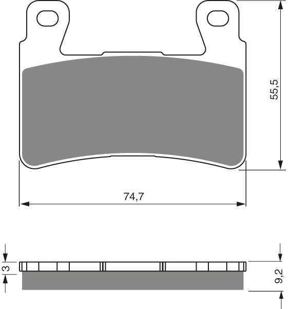 GOLDFREN Bromsbelägg 279 Ceramic Carbon - Bromsbelägg - D26608 - 1