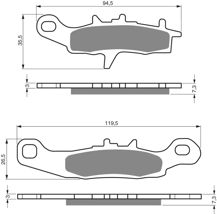 GOLDFREN Bromsbelägg 346 Ceramic Carbon - Bromsbelägg - D95798 - 1