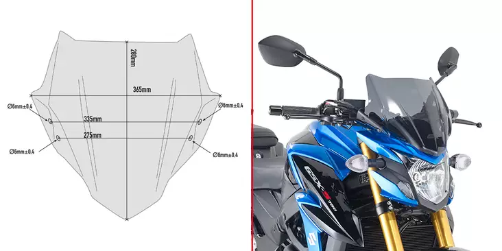 Givi Specific screen smoked 28 x 36.5 cm - Vindskydd - D120148 - 1
