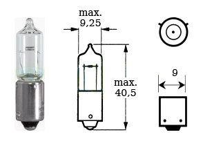 Glödlampa 12v 21w Bay 9s H21W minihaloge - Glödlampor - D475628 - 1