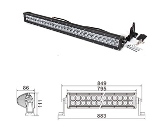 Kinwons Led Ramp 10-32V 180W - Arbetsbelysning  - D126328 - 1