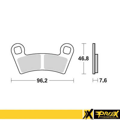 ProX Bromsbelägg fram Polaris 450/525 Ou - Bromsbelägg - D18258 - 1
