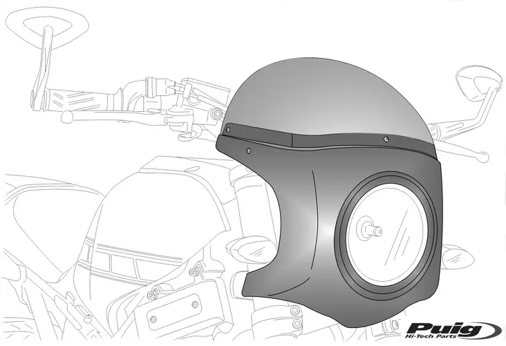 Puig Fairing Abs Semifairing Round Light - Kåpor & Vingar Street - D185958 - 1