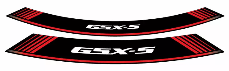 Puig Kit 8 Rim Strips Gsxs C/Red - Fälgdekaler - D186348 - 1