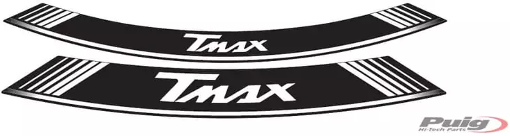 Puig Kit 8 Rim Strips T-Max C/White - Fälgdekaler - D182458 - 1