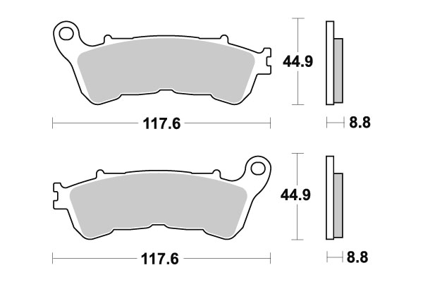 Sbs Bromsklossats Carbon Tech - Bromsbelägg - D113588 - 1