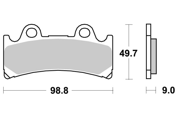 Sbs Bromsklossats Carbon Tech - Bromsbelägg - D113838 - 1