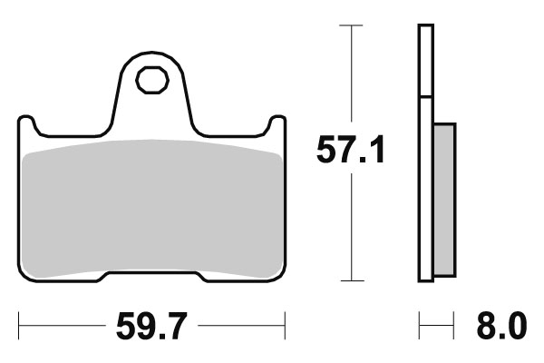 Sbs Bromsklossats Carbon Tech bak - Bromsbelägg - D113868 - 1