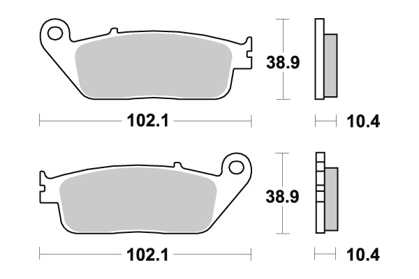Sbs Bromsklossats Ceramic - Bromsbelägg - D113808 - 1