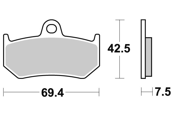 Sbs Bromsklossats Ceramic - Bromsbelägg - D113908 - 1