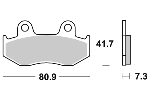 Sbs Bromsklossats Maxi Sinter - Bromsbelägg - D113478 - 1