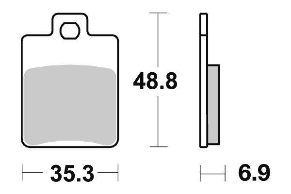 Sbs Bromsklossats Maxi Sinter - Bromsbelägg - D113518 - 1