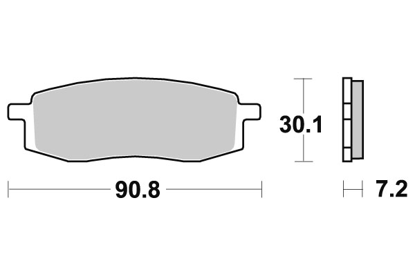 Sbs Bromsklossats Racing Sintered - Bromsbelägg - D113748 - 1