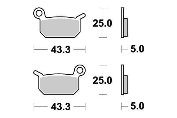 Sbs Bromsklossats Racing Sintered - Bromsbelägg - D113938 - 1