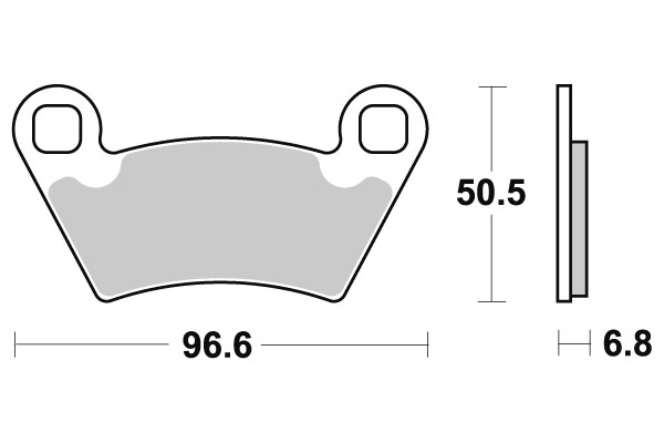 Sbs Bromsklossats Sintered Atv - Bromsbelägg - D107058 - 1