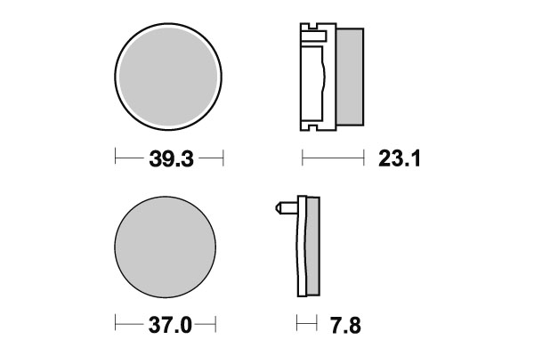 Sbs Bromsklossats Sintered Offroad - Bromsbelägg - D106898 - 1