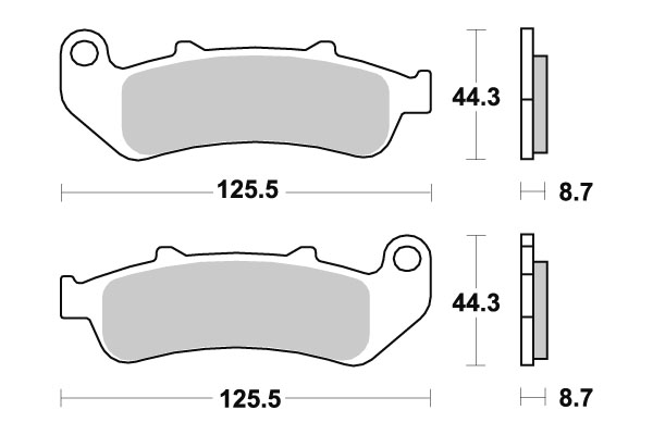 Sbs Bromsklossats Sintered bak - Bromsbelägg - D106958 - 1