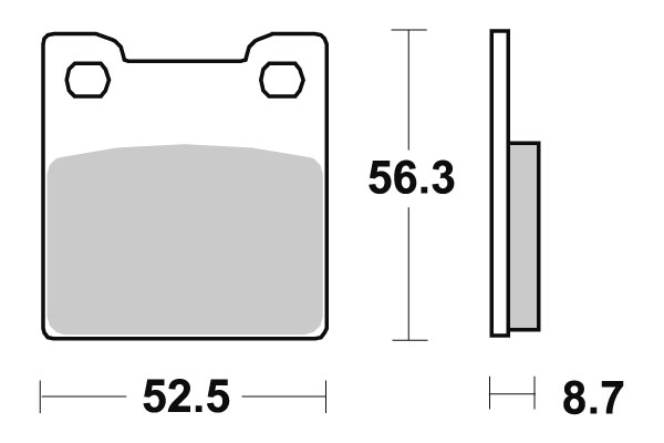 Sbs Bromsklossats Sintered bak - Bromsbelägg - D106978 - 1