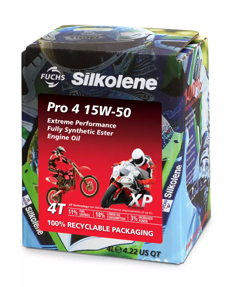 Silkolene Pro 4 15W-50 XP 4L CUBE (4) - Motorcykeloljor 4T - D400618 - 1