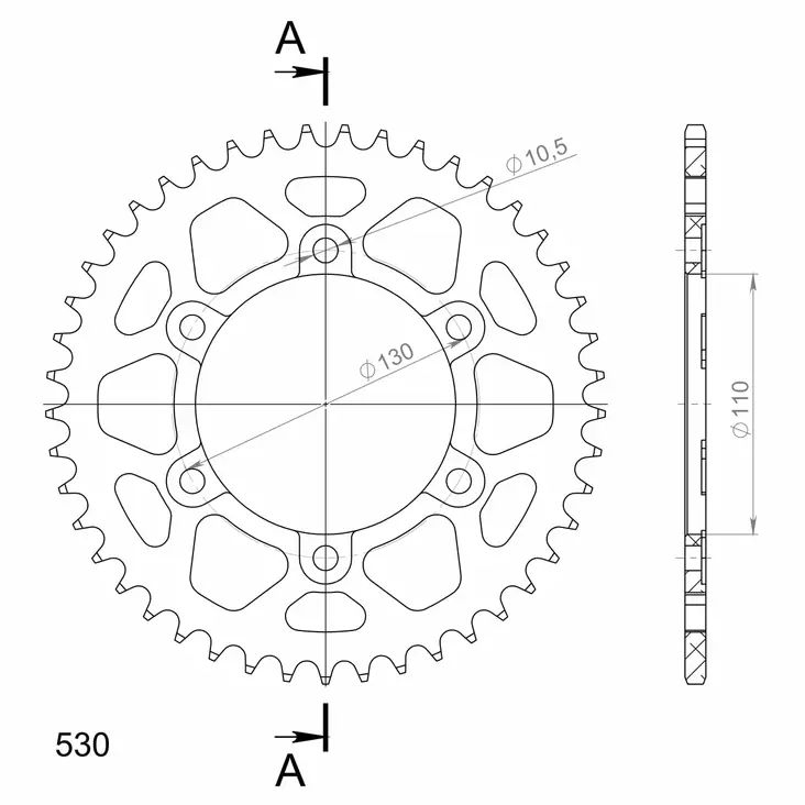 Supersprox Bakdrev Aluminium RAL-479:45 - Bakdrev - D190578 - 0