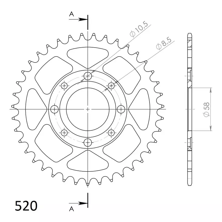 Supersprox Bakdrev Stål 279.39 - Bakdrev - D7048 - 1