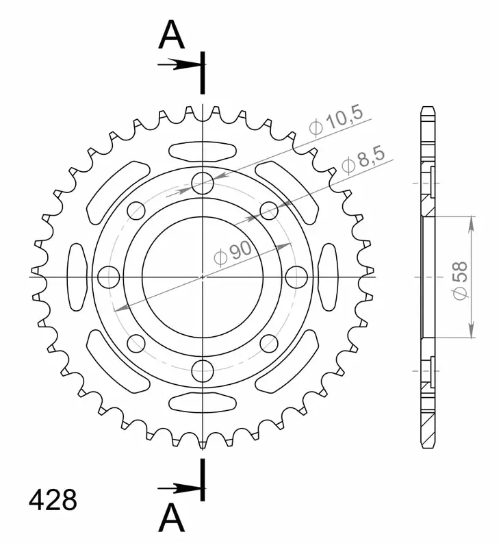Supersprox / JT Bakdrev Stål 269.39 - Bakdrev - D7038 - 1