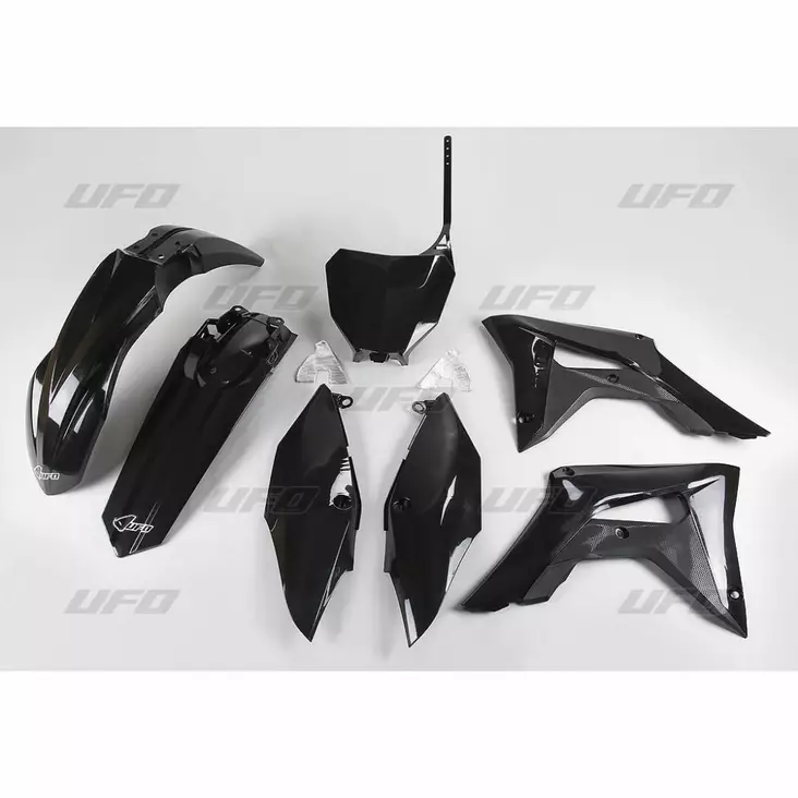 UFO Plastkit 5-delar Svart 001 CRF250R 1 - Plastkit - D103438 - 1