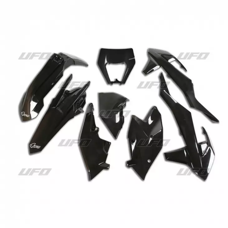 UFO Plastkit 6-delar Svart 001 KTM EXC/E - Plastkit - D155518 - 1