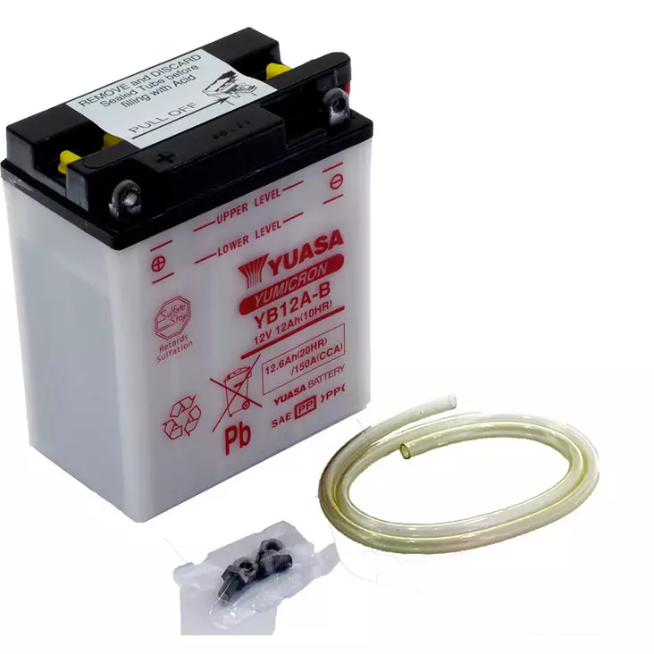 Yuasa Batteri YB12A-B (CP) Inkl syra (4) - Batterier - D2618 - 1