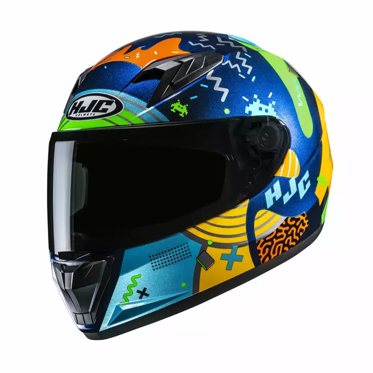 HJC Helmet Y10 Mika Junior Blå/Grön MC23 - Juniorhjälmar - D509038 - 1